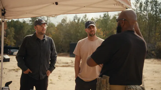 Kevin Dixie with Josh and Tommy at his range in Atlanta, Georgia.
