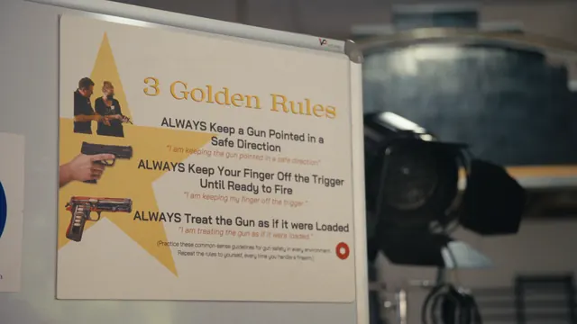 The three golden rules of gun safety, on the wall at Dutch Merrick's course in Los Angeles.